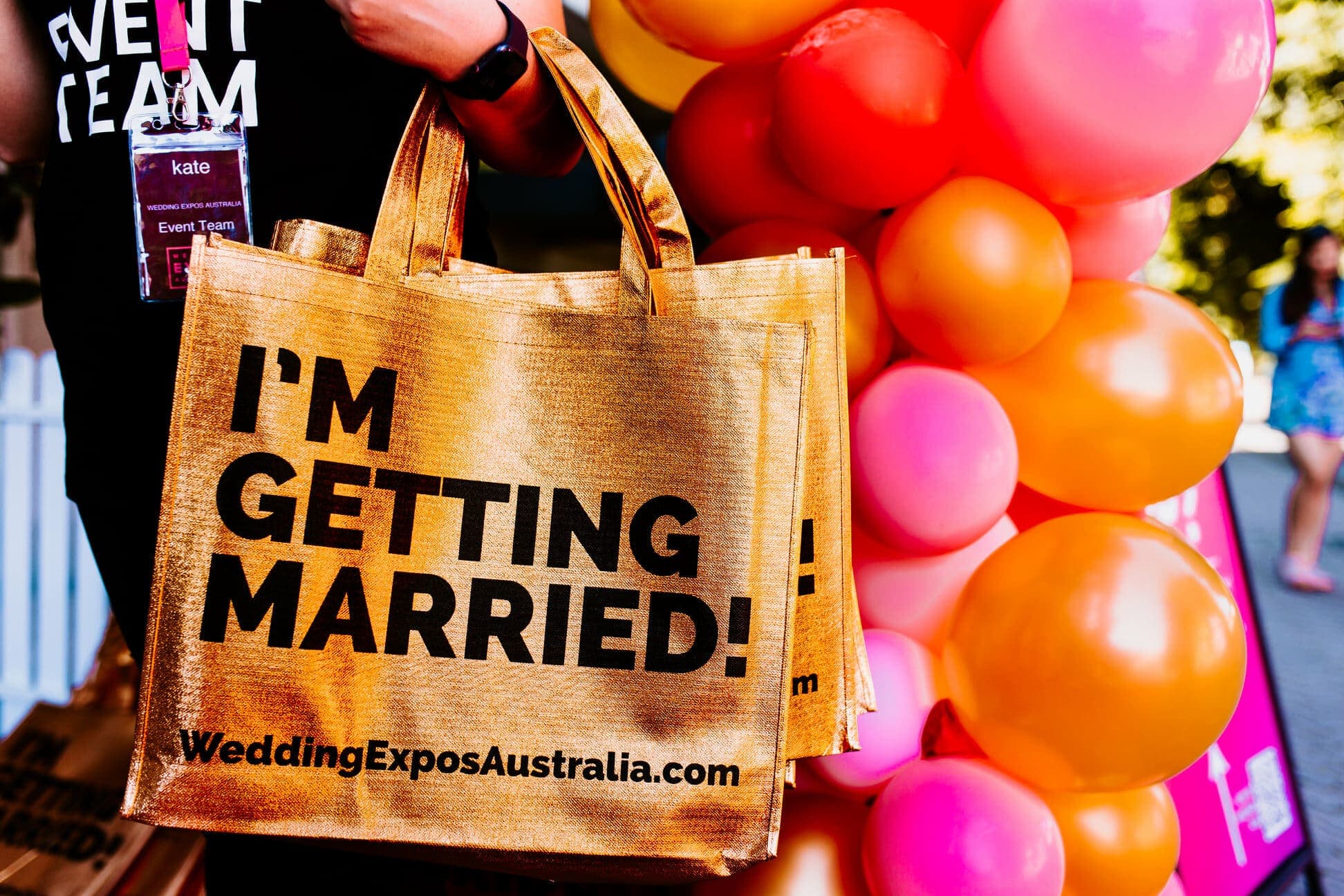Free gift bags for attendees at a Wedding Expos Australia event